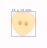 Gele Hartvormige Knoop 14x14mm Knopen KNP00012